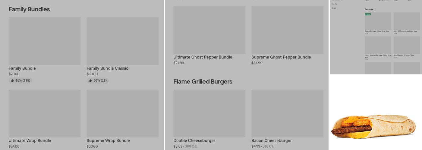 Burger King Menu
