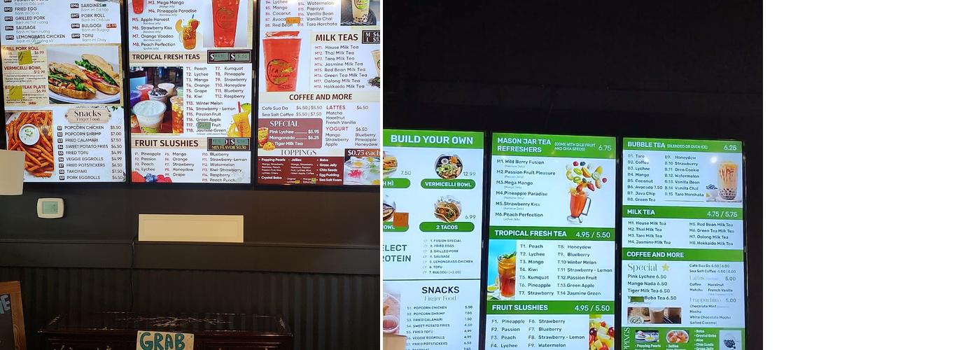 Tea Fusion Cafe (Carmel Village) Menu