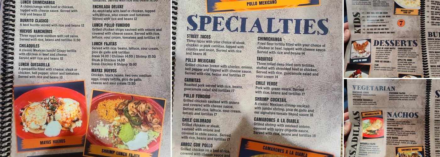 Mayas Menu