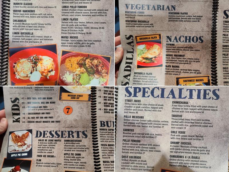 Mayas Menu