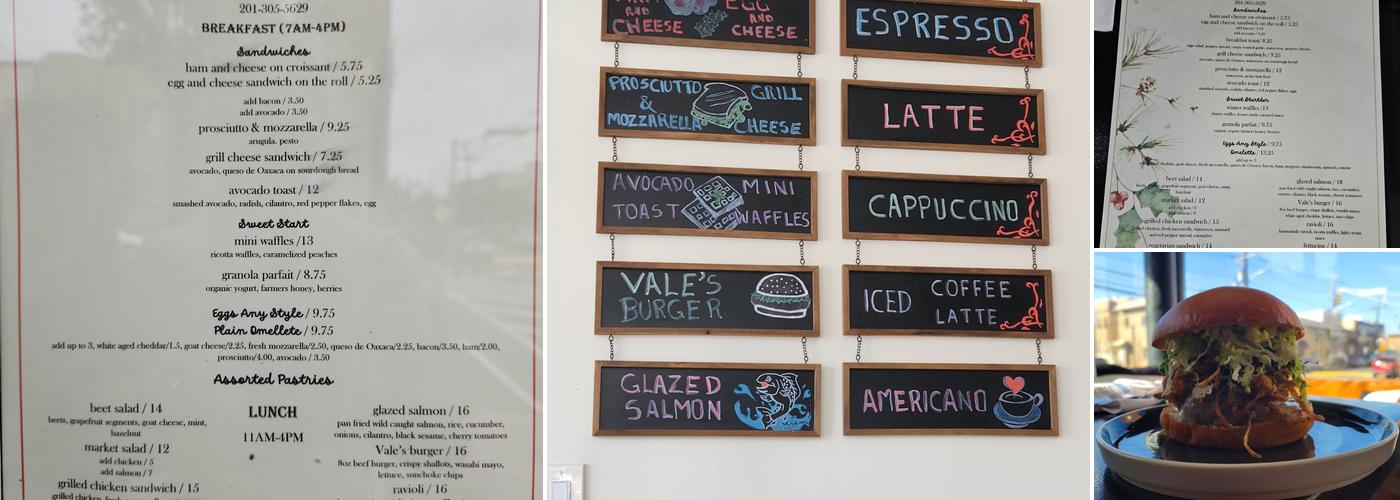 Vale's Kafe & Kitchen Menu