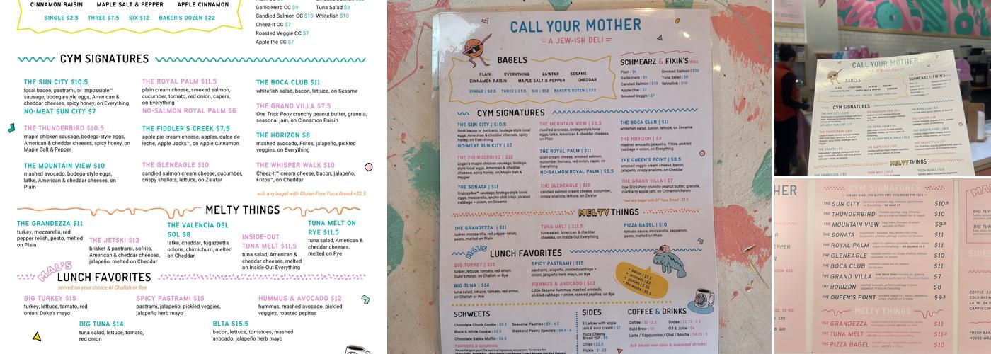 Call Your Mother Deli - Connecticut Ave Menu