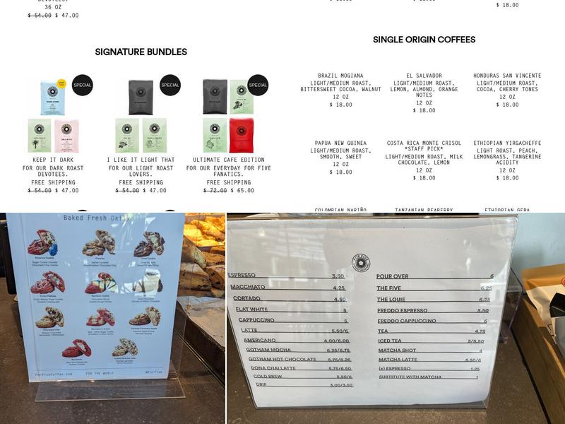 For Five Coffee @ 80M Menu