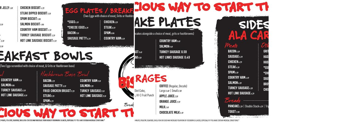 Son of a Biscuits Menu