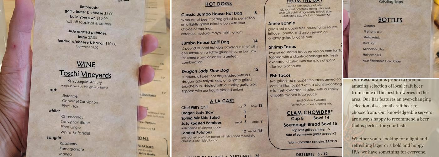 House of JuJu Visalia Menu