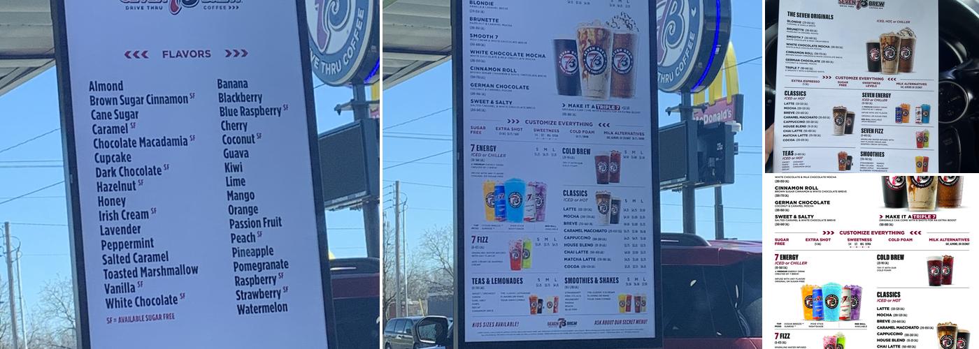 7 Brew Coffee Menu