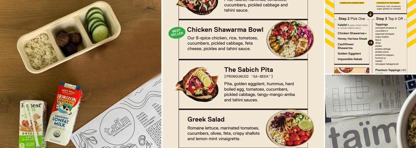 taïm mediterranean kitchen Menu