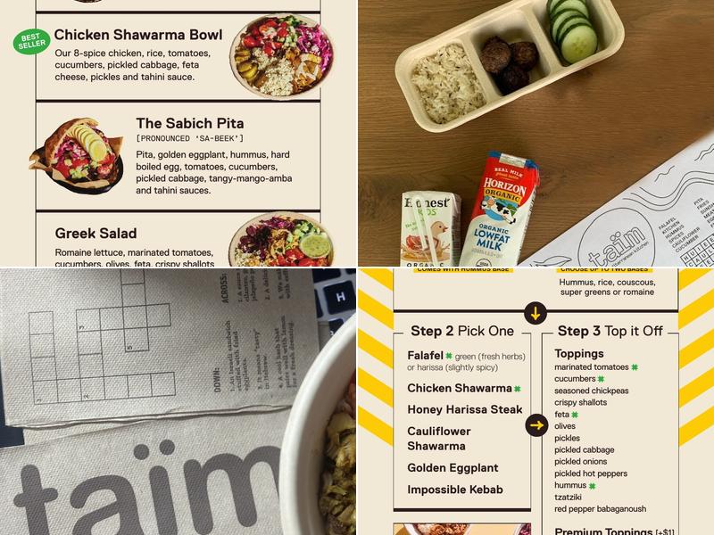 taïm mediterranean kitchen Menu