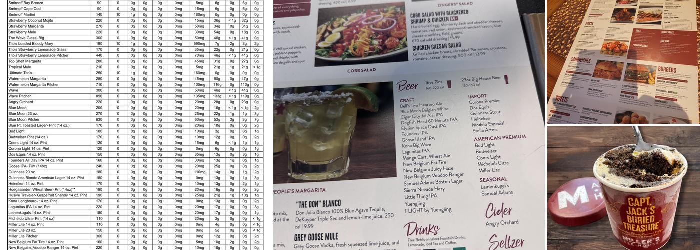 Miller's Ale House Menu