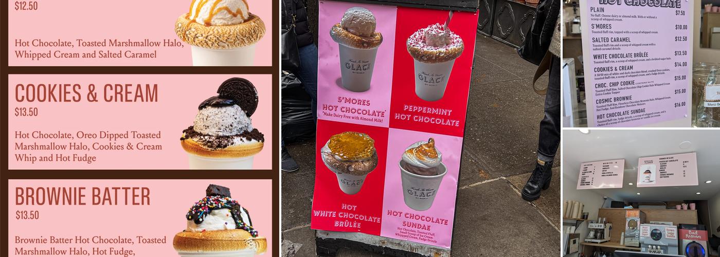 Glace NY Menu