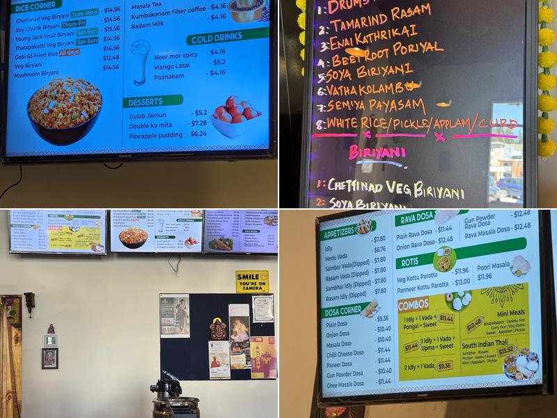 Jayam's Tiffins and Thali Menu