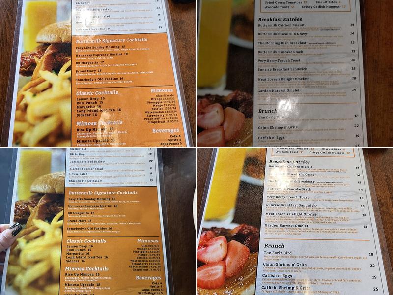 Buttermilk Biscuit Menu