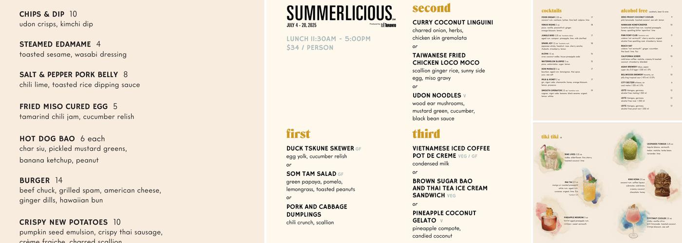 Lulu Bar Toronto Menu