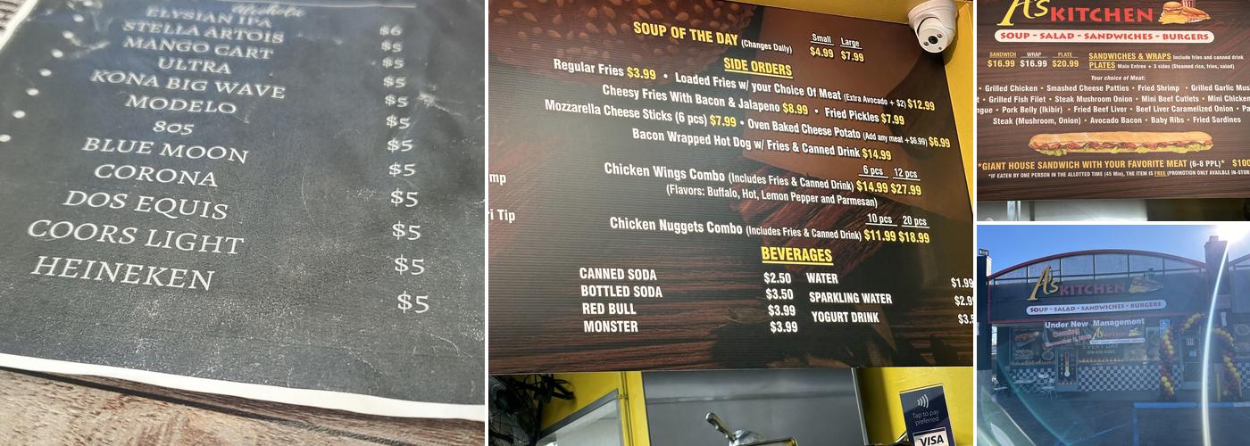 A’S KITCHEN Menu