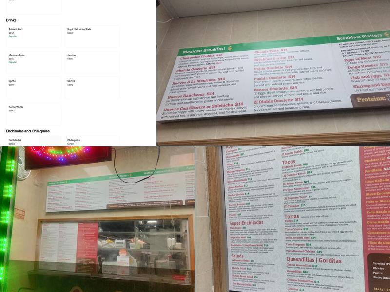 Cholula Mexican Grill Inc Menu