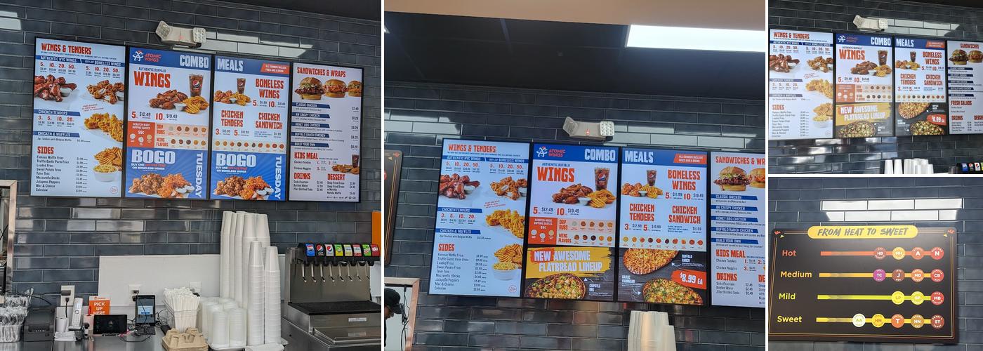 Atomic Wings Menu