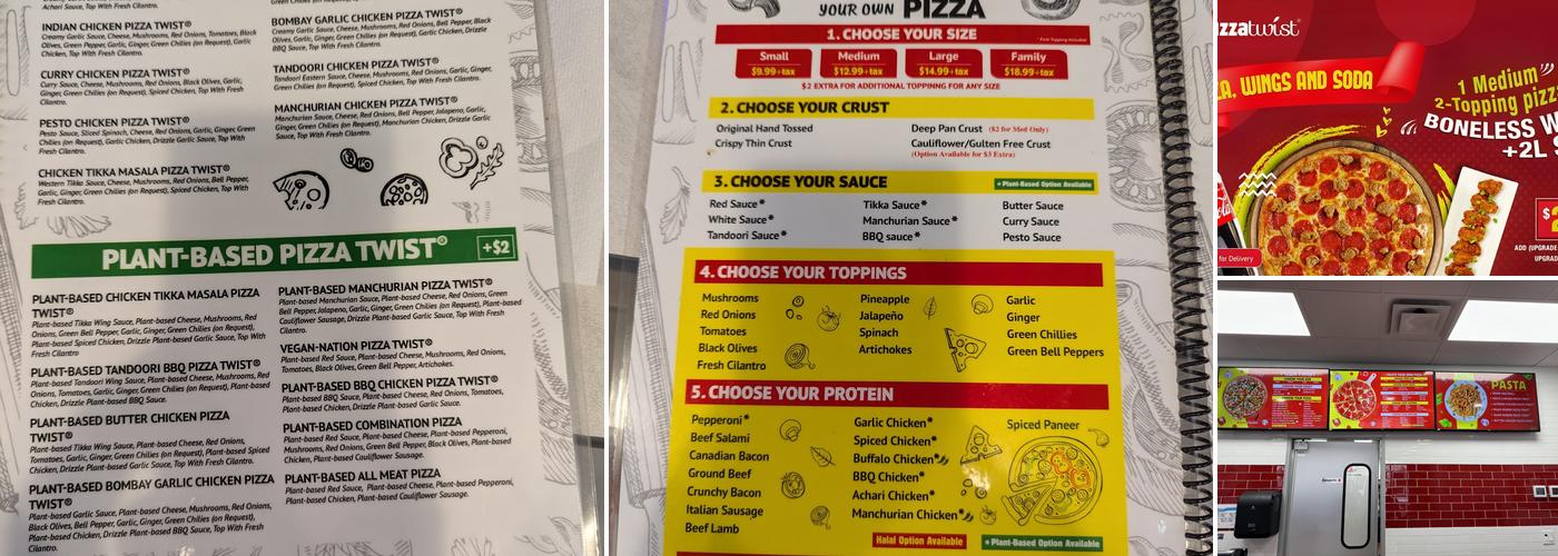 Pizza Twist Menu