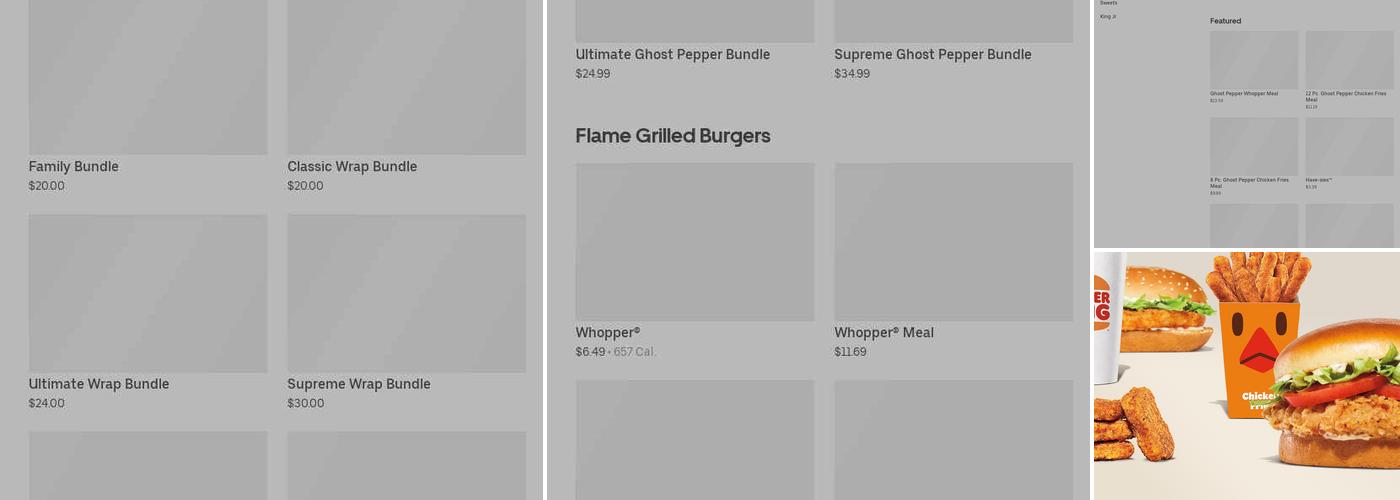 Burger King Menu