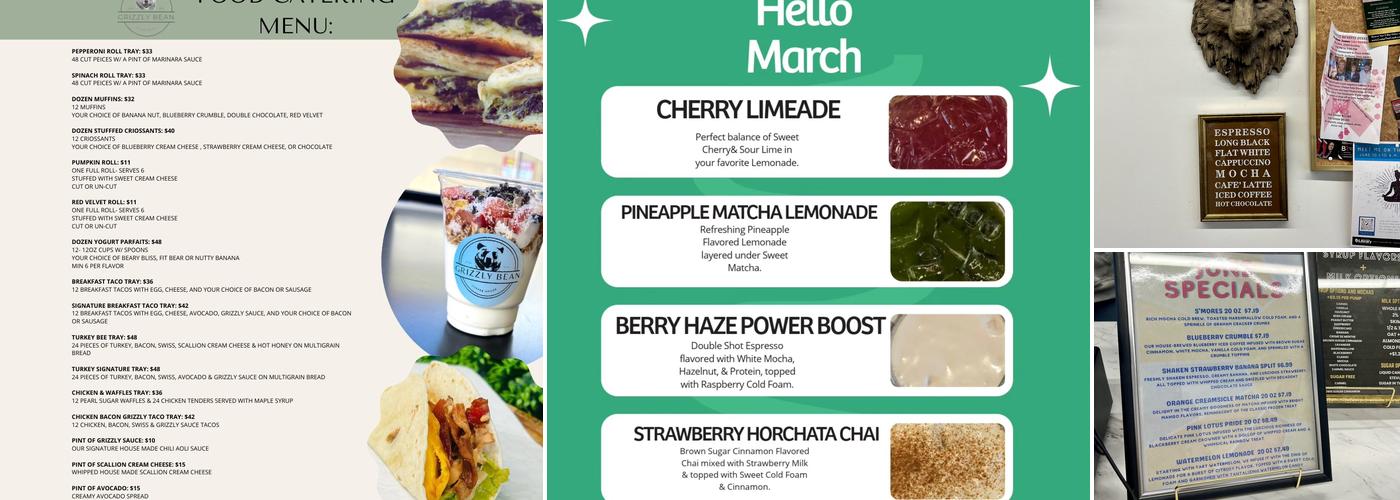 Grizzly Bean Coffee House Menu