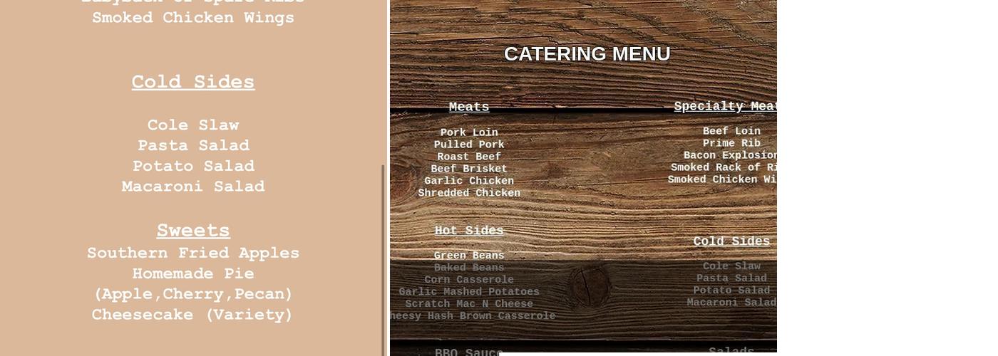 Fat Racks Smoking Co. Menu