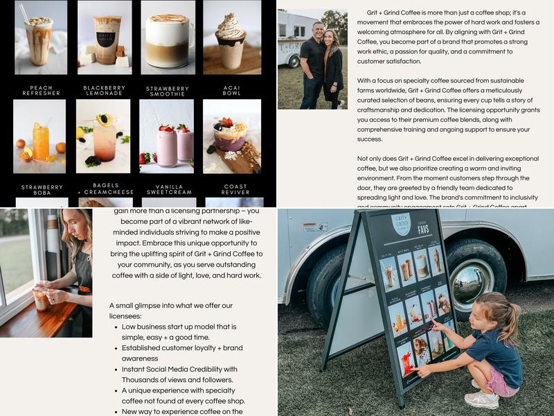 Grit and Grind Coffee Andalusia Menu