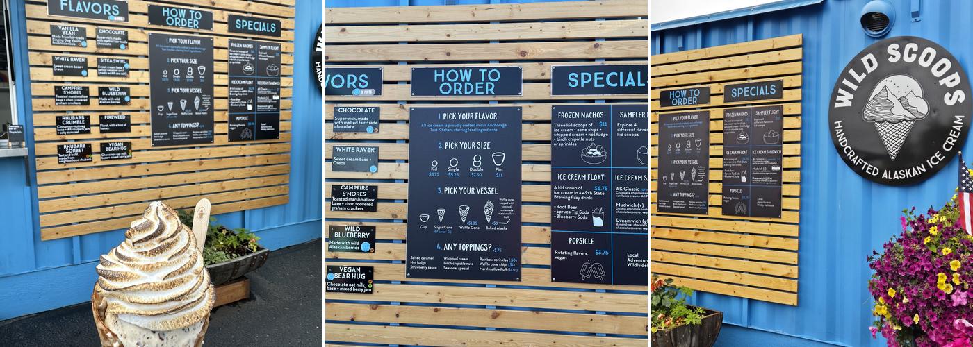 Wild Scoops Menu