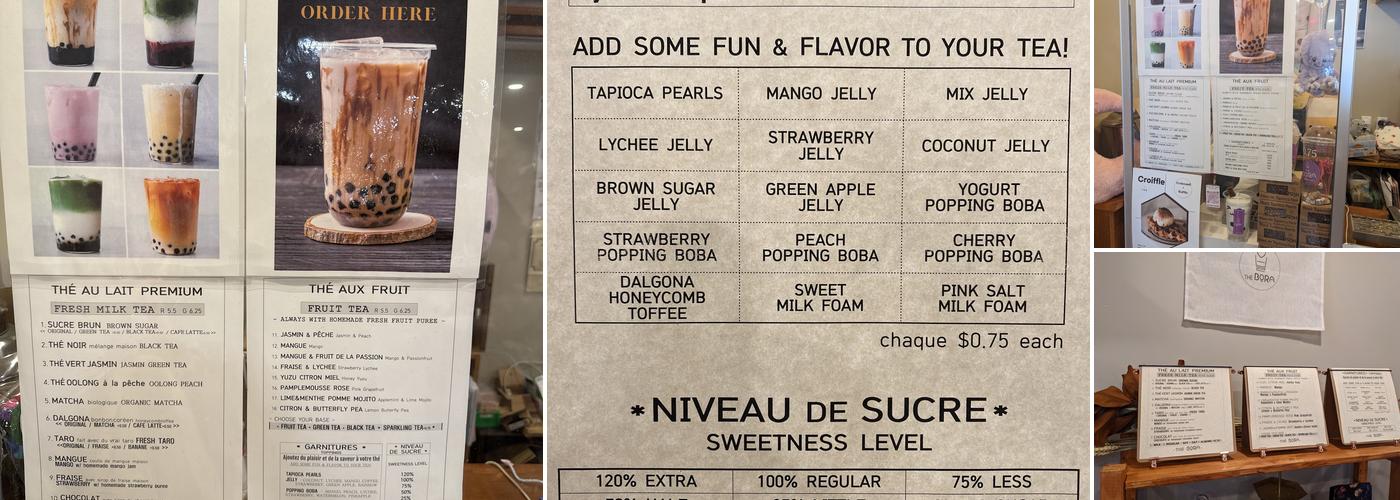 Thé Bora Menu