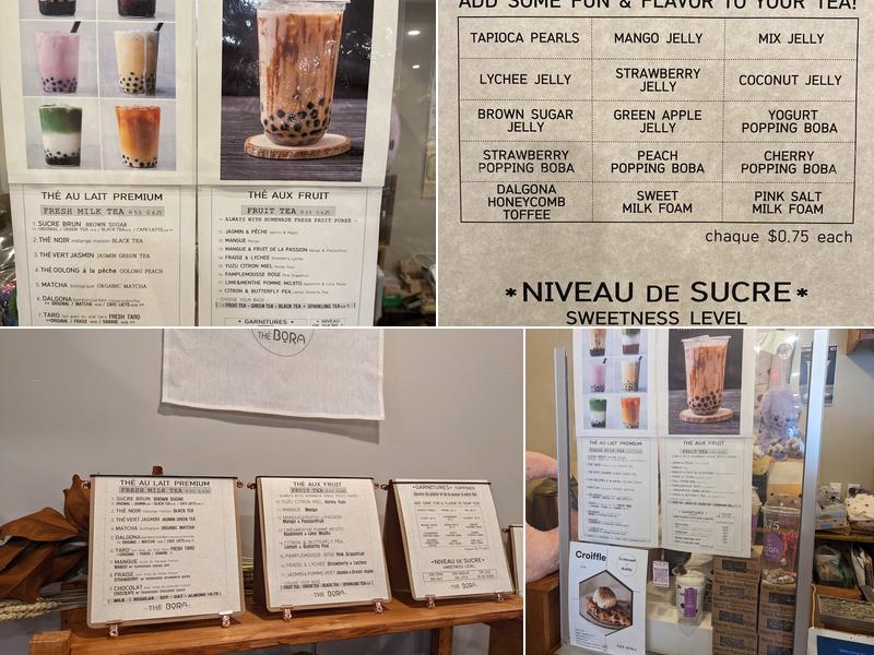 Thé Bora Menu