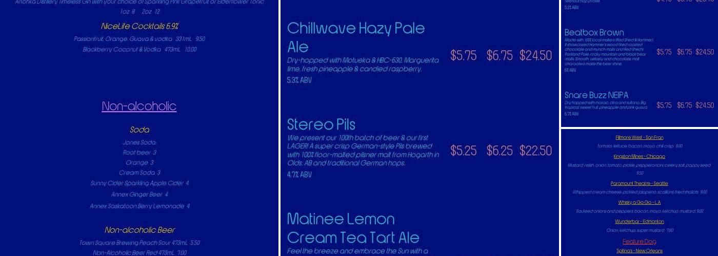 Polyrhythm Brewing Menu