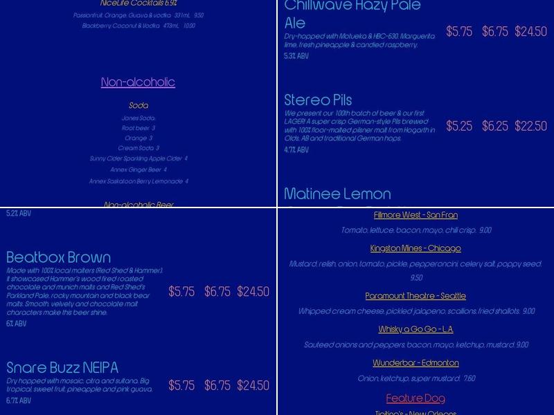 Polyrhythm Brewing Menu