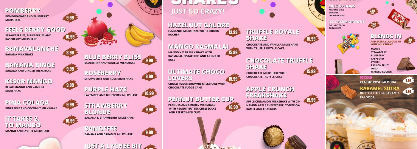 Shake Therapy Kitchener Menu