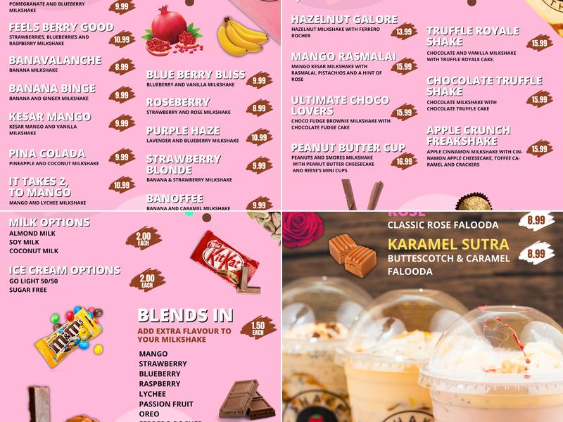 Shake Therapy Kitchener Menu