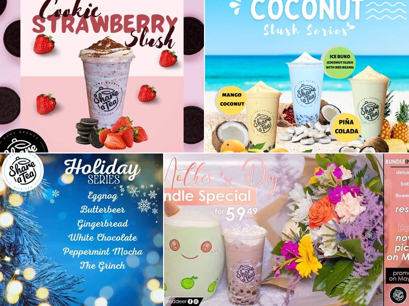 Share-a-Tea Gallon Milk Tea Red Deer Menu