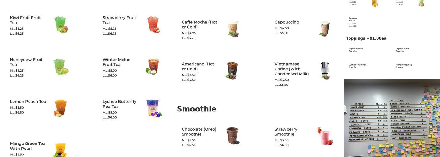 Boba Buzz Menu