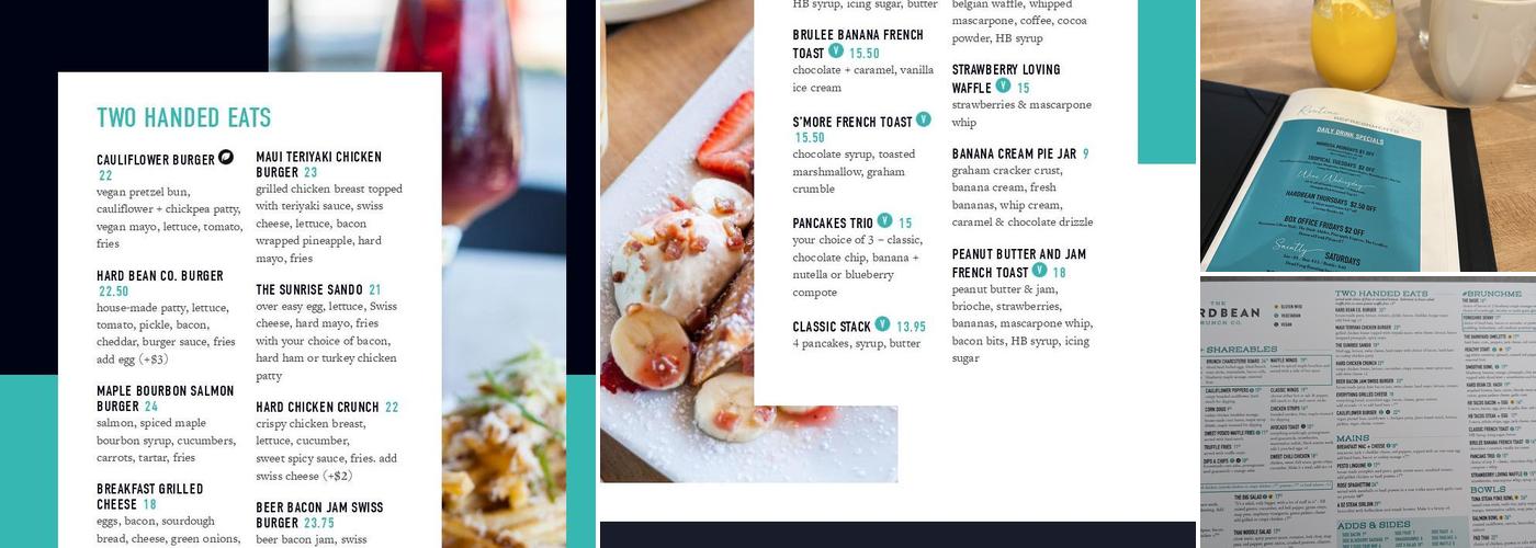 The Hard Bean Brunch Co. Menu