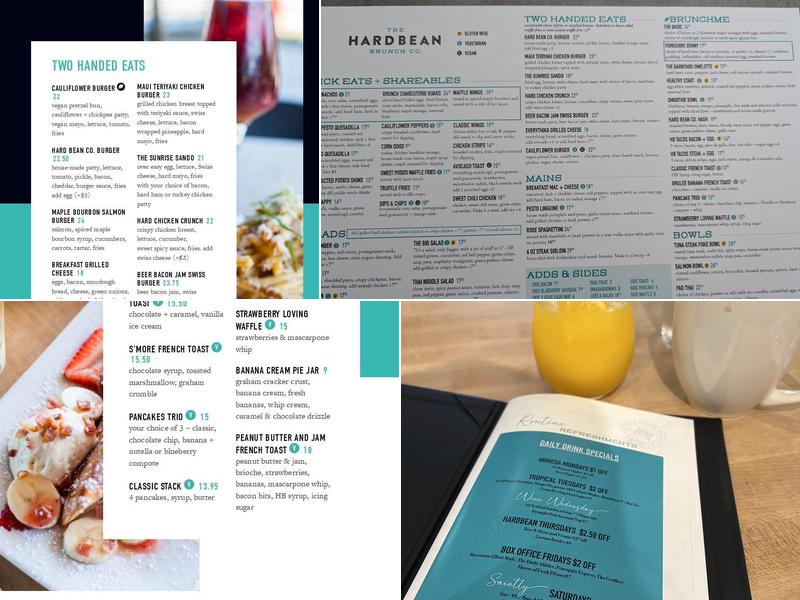 The Hard Bean Brunch Co. Menu