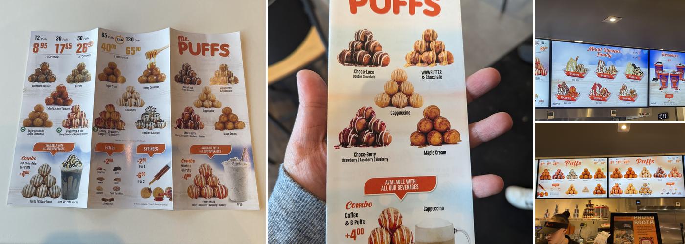 Mr. Puffs Menu