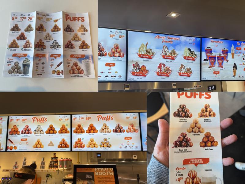 Mr. Puffs Menu