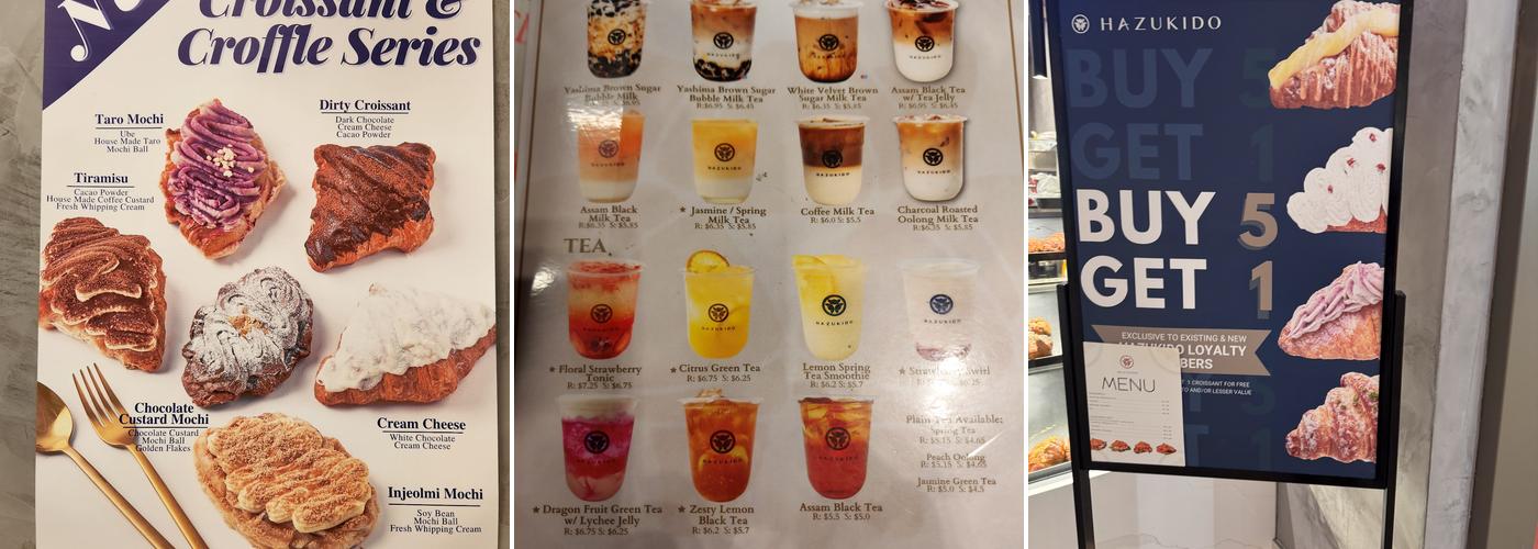 Hazukido (Fairview Mall) Menu