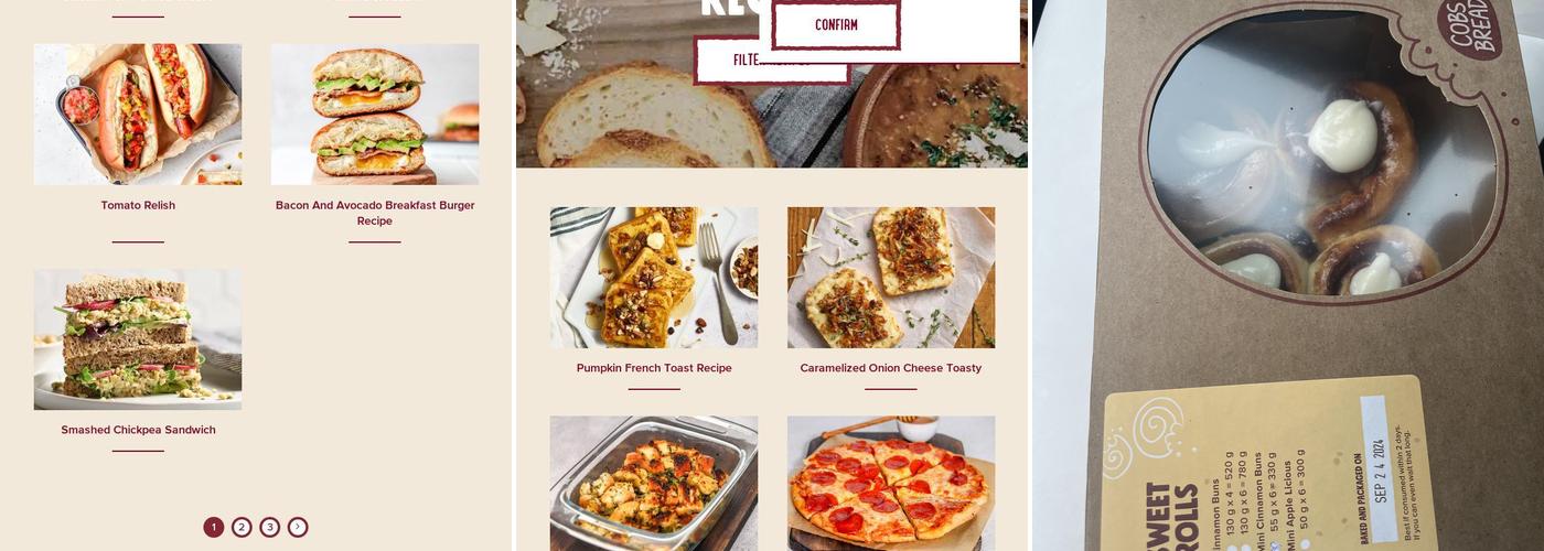 COBS Bread Bakery West Hills Centre Menu