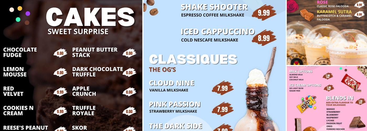 Shake Therapy Niagara Falls Menu