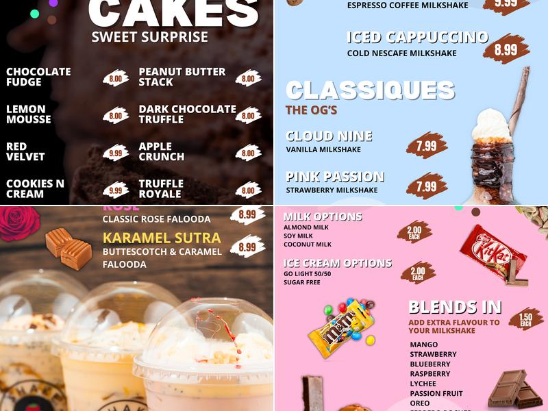 Shake Therapy Niagara Falls Menu