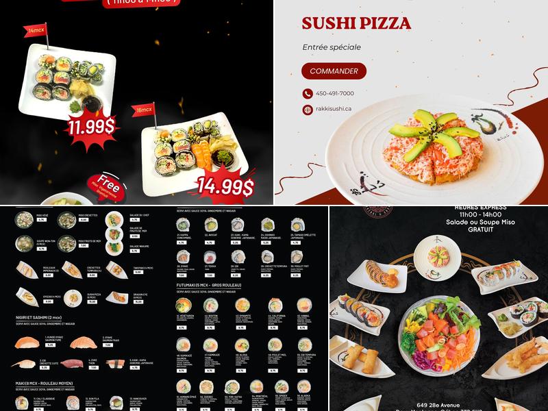 Rakki Poke Bol&Sushi Menu