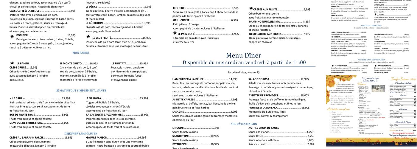Cafe 12e Menu
