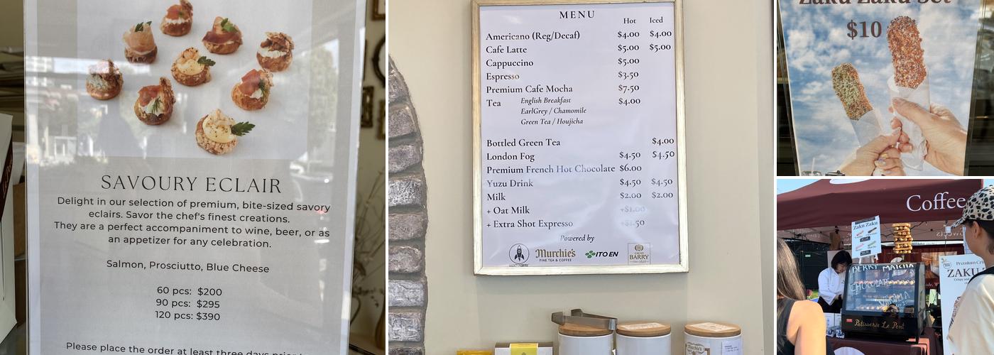 Patisserie Le Pont Menu