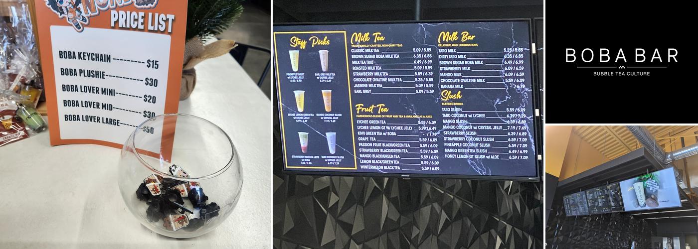 Boba Bar Menu