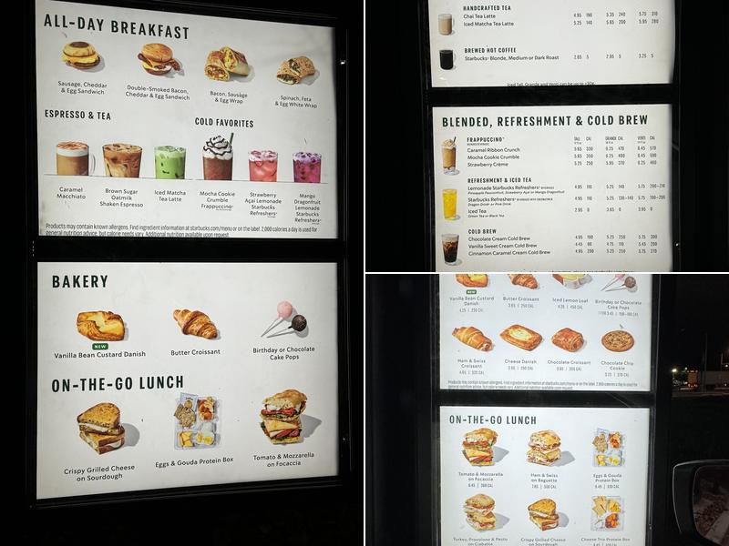 Starbucks Menu