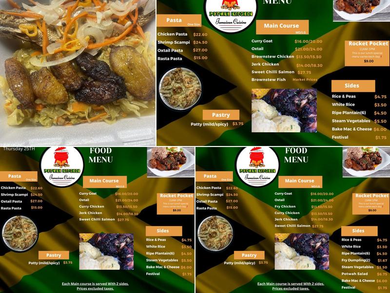 Potwah Kitchen Menu