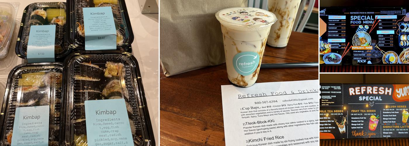 Refresh Food & Drinks Menu