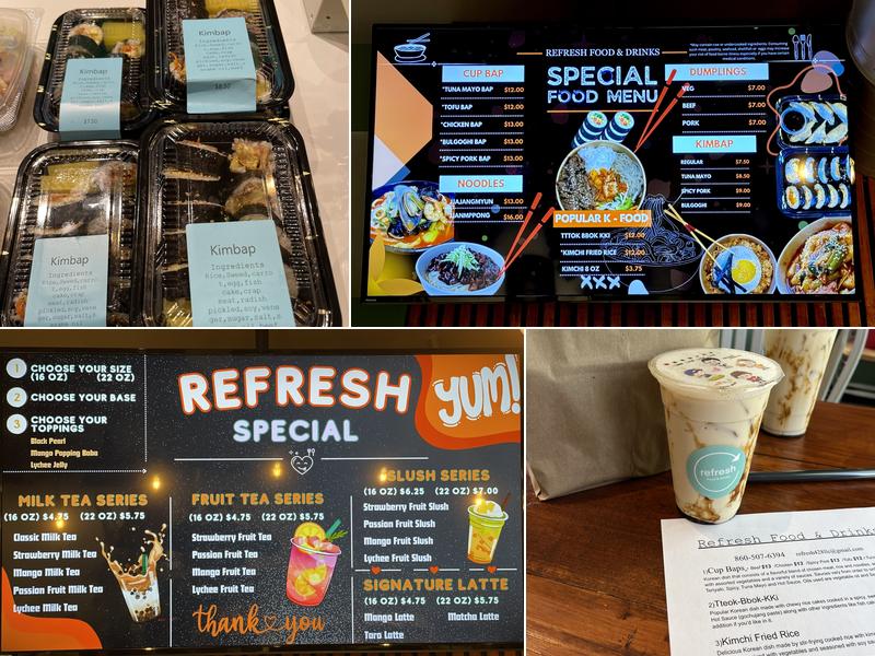 Refresh Food & Drinks Menu